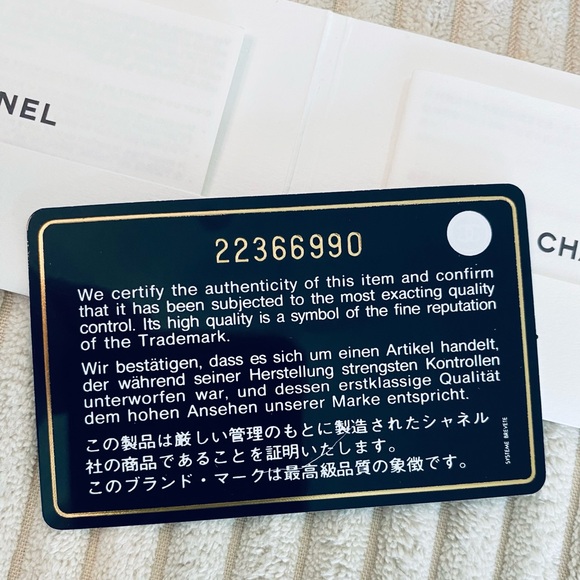 Chanel Caviar Chevron wallet on chain w/authenticity card, booklet, box NICE!!! - Picture 13 of 15